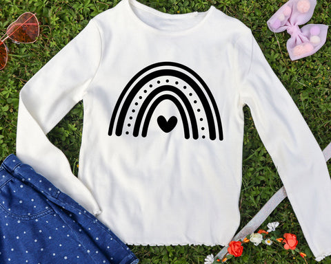 Boho Rainbow SVG, Rainbow Clipart, Rainbow with Heart Cut File, Digital Download, Cricut, Silhouette Cut File SVG MD mominul islam 