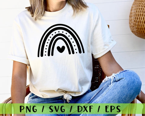 Boho Rainbow SVG, Rainbow Clipart, Rainbow with Heart Cut File, Digital Download, Cricut, Silhouette Cut File SVG MD mominul islam 