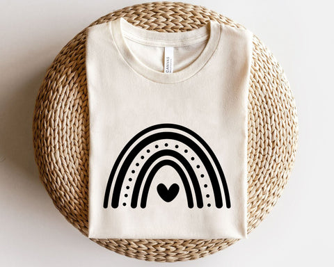 Boho Rainbow SVG, Rainbow Clipart, Rainbow with Heart Cut File, Digital Download, Cricut, Silhouette Cut File SVG MD mominul islam 