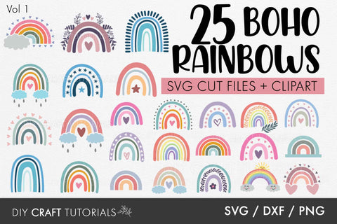 Boho Rainbow SVG - Volume 1 SVG DIY Craft Tutorials 