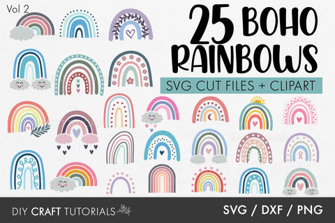 Boho Rainbow SVG - Volume 2 SVG DIY Craft Tutorials 