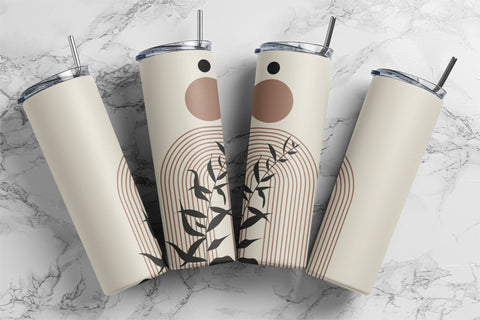 Boho Rainbow Tumbler Template, Abstract Leaves Design Tumbler, Rainbow 20oz Skinny Tumbler, Boho Sublimation Design, Digital Download Sublimation Rabbitmakies 