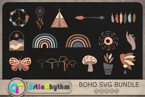 Boho Shape SVG Bundle, Abstract Boho SVG, Boho SVG Files, Boho SVG Bundle SVG Artinrhythm shop 