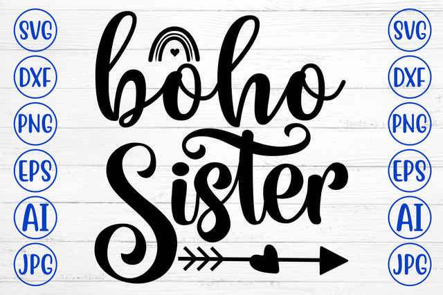 Boho Sister SVG Cut File SVG Syaman 