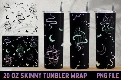 Boho snake tumbler wrap, Magic 20 oz skinny tumbler sublimation Sublimation AnastasiyaArtDesign 