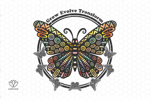 Boho Style Butterfly Sublimation Karma Genie Graphics 