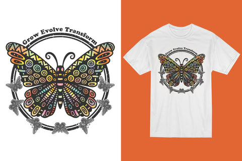 Boho Style Butterfly Sublimation Karma Genie Graphics 