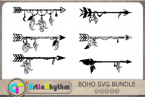 Boho Svg, Boho Svg Bundle, Boho Cow Skull Svg, Arrow Svg SVG Artinrhythm shop 