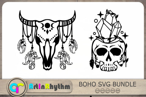 Boho Svg, Boho Svg Bundle, Boho Cow Skull Svg, Arrow Svg SVG Artinrhythm shop 