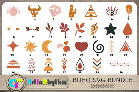 Boho Svg Bundle, Boho Svg, Boho Cliparts, Boho Cut Files SVG Artinrhythm shop 
