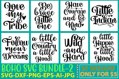 Boho Svg Bundle Vol. 2 SVG Syaman 