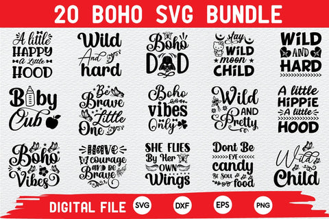 Boho Svg Bundle,Boho quotes,cricut, silhouette SVG md faruk hossain 