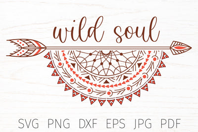 Boho svg quote design, dream catcher svg, arrow svg, tribal SVG Digital Rainbow Shop 