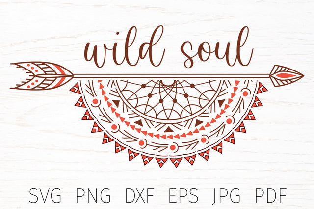 Boho svg quote design, dream catcher svg, arrow svg, tribal SVG Digital Rainbow Shop 