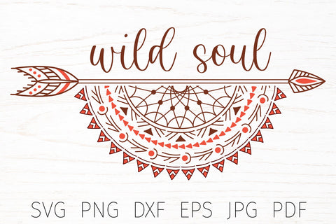 Boho svg quote design, dream catcher svg, arrow svg, tribal SVG Digital Rainbow Shop 