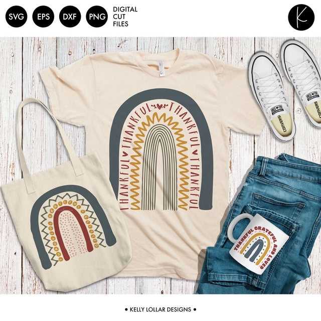 Boho Thanksgiving Rainbows Pack SVG Kelly Lollar Designs 