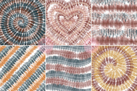 Boho Tie Dye Digital Paper Backgrounds Pack Digital Pattern SineDigitalDesign 