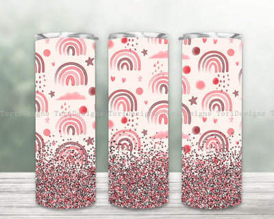 Boho Tumbler, 20oz Skinny Tumbler Sublimation Designs Boho Rainbow Wrap Tumbler for Straight & Tapered Tumbler PNG Instant Download Sublimation ToriDesigns 