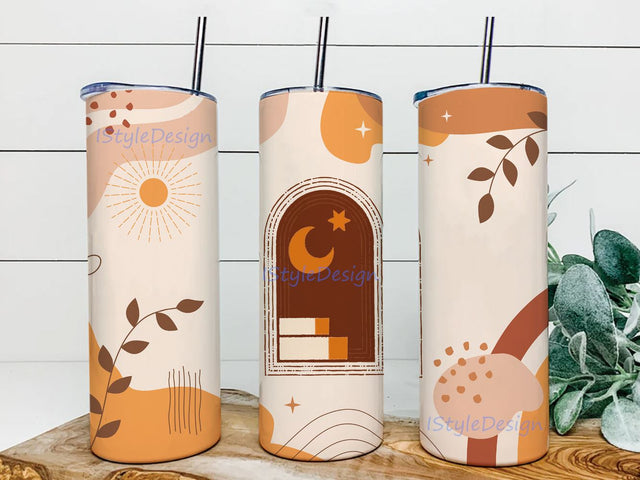 Boho tumbler, 20oz tumbler sublimation designs download, Boho tumbler wrap, Bohemian Watercolor, 20oz skinny tumbler wrap Sublimation iStyleDesign 