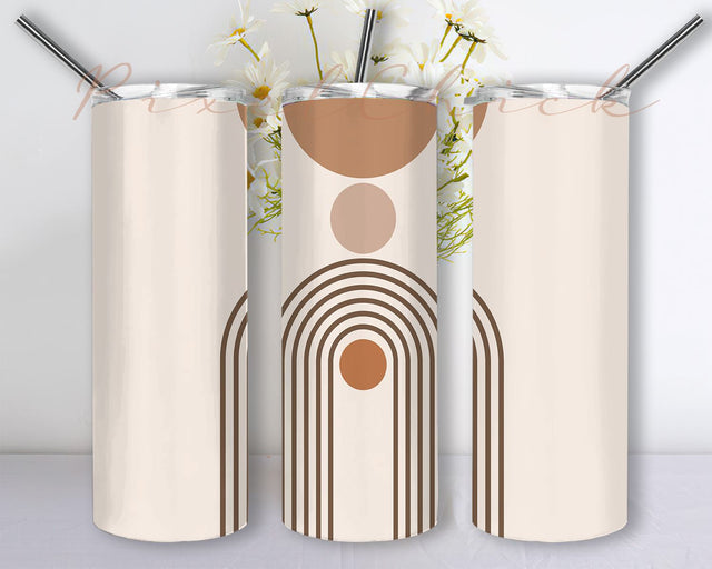 Boho tumbler PNG, Boho tumbler wrap, Sublimation tumbler designs download, Feminine Contemporary Tumbler Design Sublimation PixelChick 