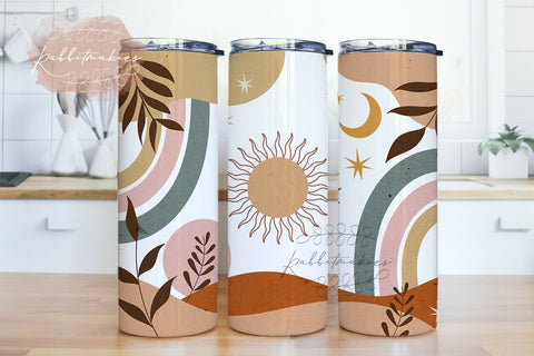 Boho tumbler,bohemian watercolor floral tumbler, 20oz Skinny Tumbler Sublimation Designs Tumbler PNG Sublimation Rabbitmakies 
