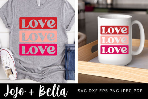 Boho VALENTINE'S Day Quote SVG Cut File for Cricut, Cameo Silhouette | Love Quote SVG, Retro Love Svg, Valentine's Day Svg, Laser cut file SVG Jojo&Bella 