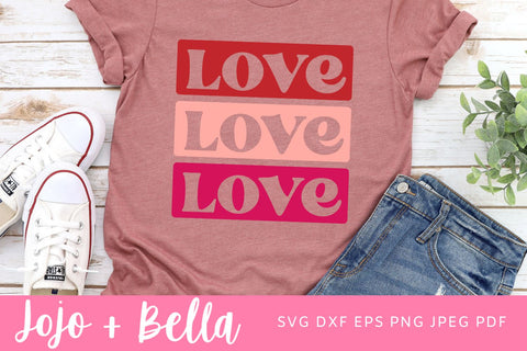 Boho VALENTINE'S Day Quote SVG Cut File for Cricut, Cameo Silhouette | Love Quote SVG, Retro Love Svg, Valentine's Day Svg, Laser cut file SVG Jojo&Bella 