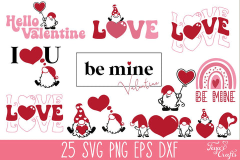 Boho Valentine's SVG Cut Files Bundle SVG Feya's Fonts and Crafts 