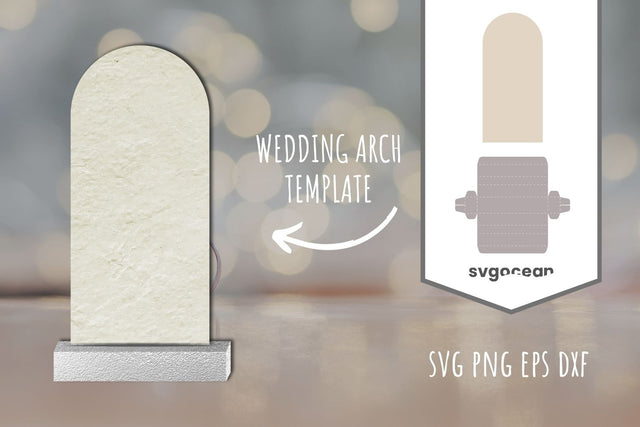 Boho Wedding Arch SVG Cut File 3D Paper SvgOcean 