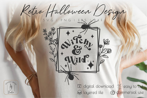 Boho Witch SVG Quote Retro Halloween Shirt Design SVG OrangeBrushStudio 