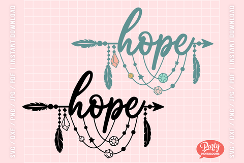 Boho Word Arrows SVG | Svg Dxf Png Pdf SVG Partypantaloons 