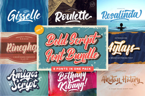 Bold Script Font Bundle Vol 2 Font StringLabs 