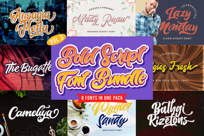 Bold Script Font Bundle Vol 3 Font StringLabs 