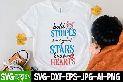 Bold Stripes Bright Stars Brave Hearts SVG Cut File, All American Boy SVG Cut File, All American Boy Sublimation Design, 4th Of July SVG Design, American SVG Cut File, 'Merica SVG Cut File SVG BlackCatsMedia 