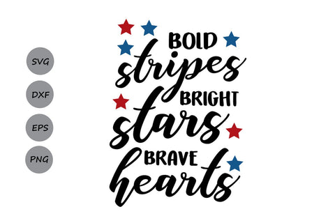 Bold Stripes Bright Stars| Fourth of July SVG Cutting Files. SVG CosmosFineArt 