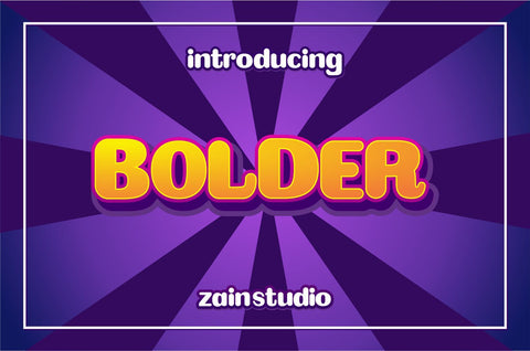 Bolder Font zainstudio151 