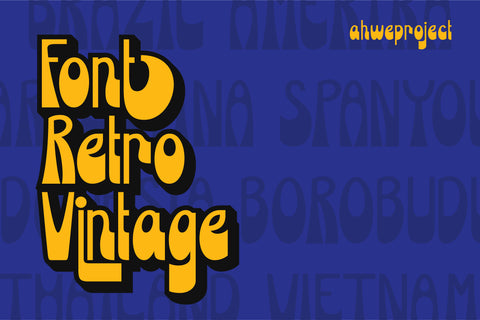 Boldscope - Retro Psychedelic Display Font ahweproject 