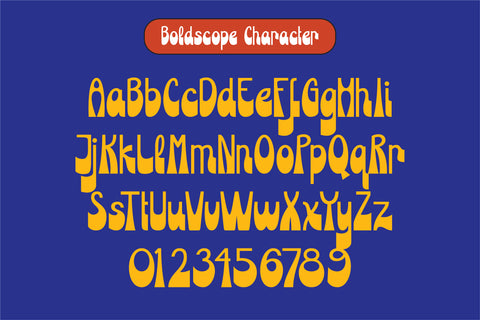 Boldscope - Retro Psychedelic Display Font ahweproject 