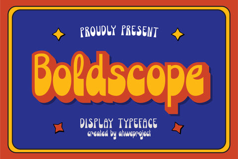 Boldscope - Retro Psychedelic Display Font ahweproject 