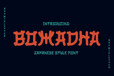 BOMADHA - Japanese style font Font twinletter 