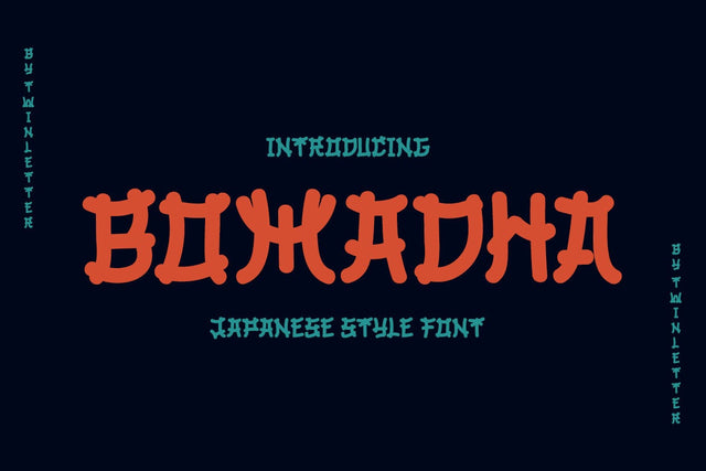 BOMADHA - Japanese style font Font twinletter 