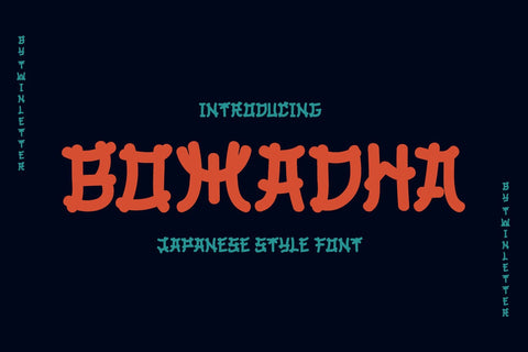BOMADHA - Japanese style font Font twinletter 
