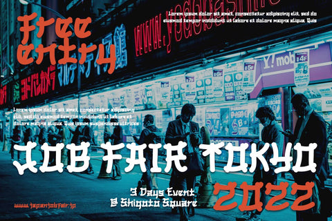 BOMADHA - Japanese style font Font twinletter 