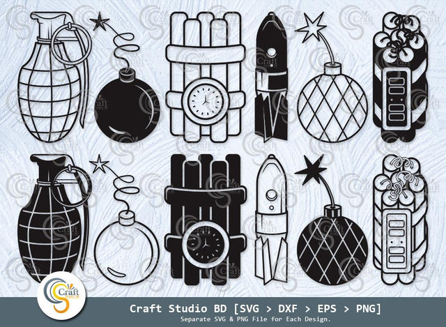 Bomb Silhouette, Bomb Svg, Dynamite Bomb Svg, Weapon Svg, Aviation Bomb, Aircraft Bomb Svg, Missile Svg Bundle SVG ETC Craft 