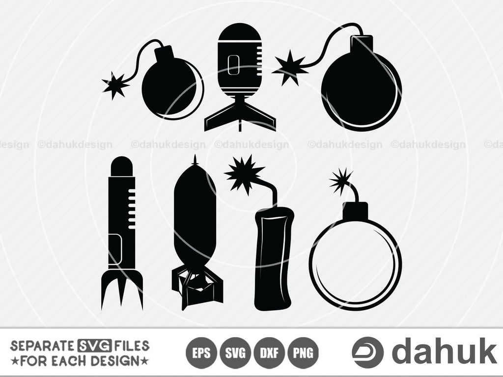 Bomb svg, Nuclear bomb, airplane bomb svg, Svg, Eps, Dxf, Png, digital ...