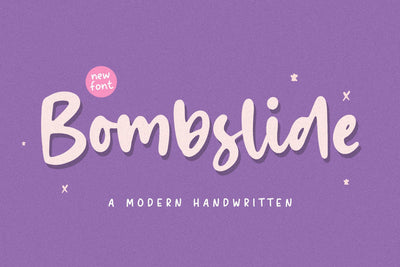 Bombslide a Modern Handwritten Font Font Balpirick 