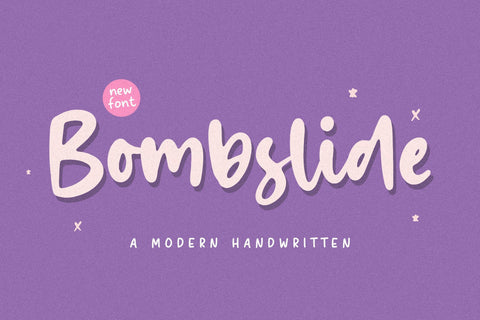 Bombslide a Modern Handwritten Font Font Balpirick 