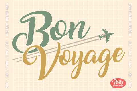 BON VOYAGE | aeroplane SVG SVG Partypantaloons 