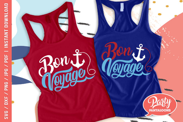 BON VOYAGE | nautical anchor SVG SVG Partypantaloons 