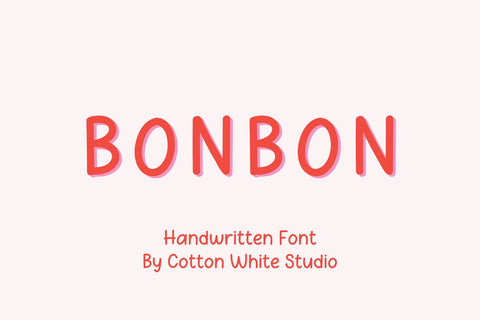 Bonbon Font Cotton White Studio 